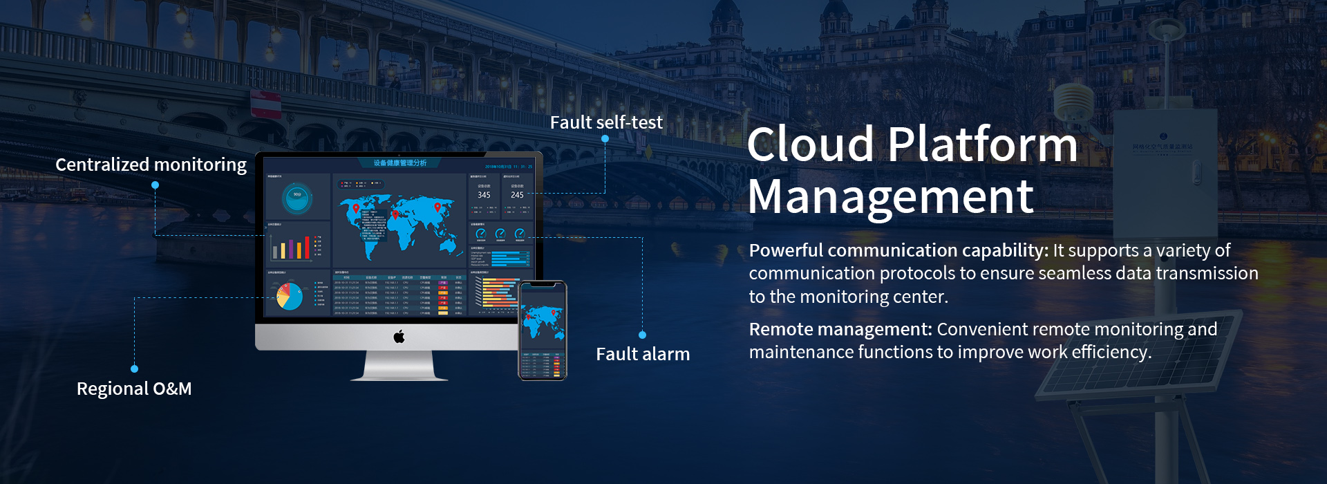 Monitoring remote management platform