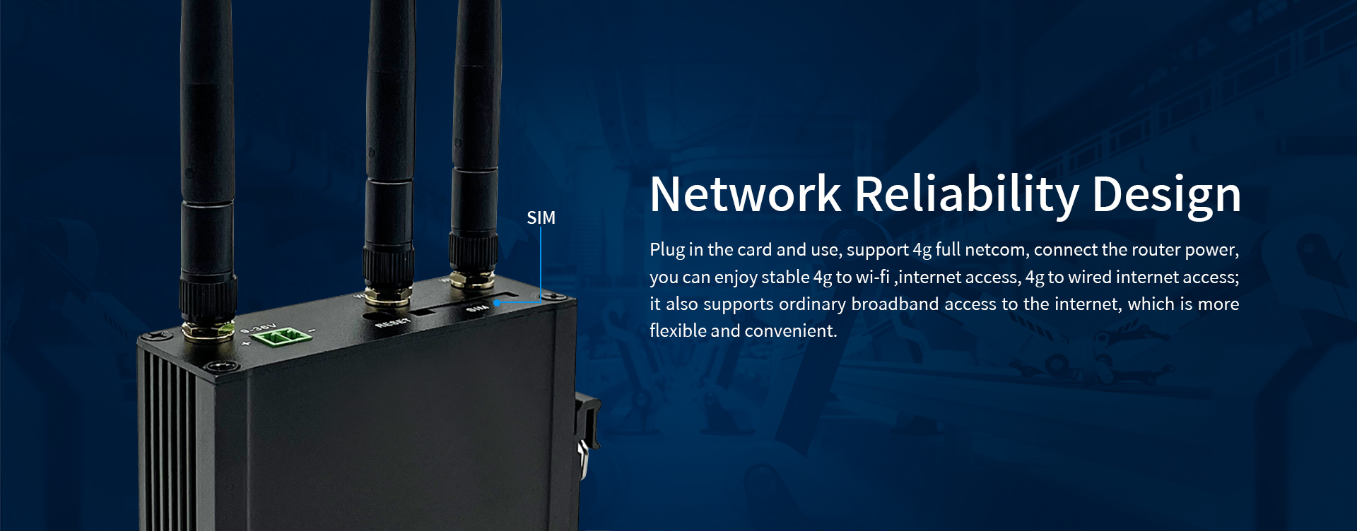 Router with wireless connection