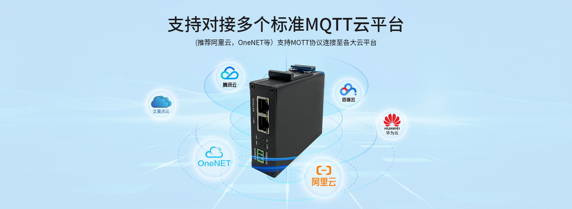 通用4G工业网关-
支持对接多个MQTT云平台