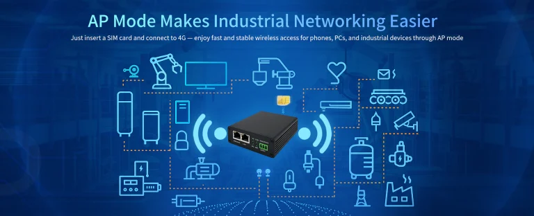The WIS901 4G Industrial Gateway, launched by Shenzhen Wisewish Technology, is a high-performance communication device specially designed for industrial environments. It integrates 4G LTE wireless communication, wired network connectivity, and Wi-Fi AP functionality into one unit. The device’s specially designed AP (Access Point) mode enables outstanding performance in industrial automation, remote monitoring, and IoT applications, providing users with a flexible and reliable network connectivity solution.