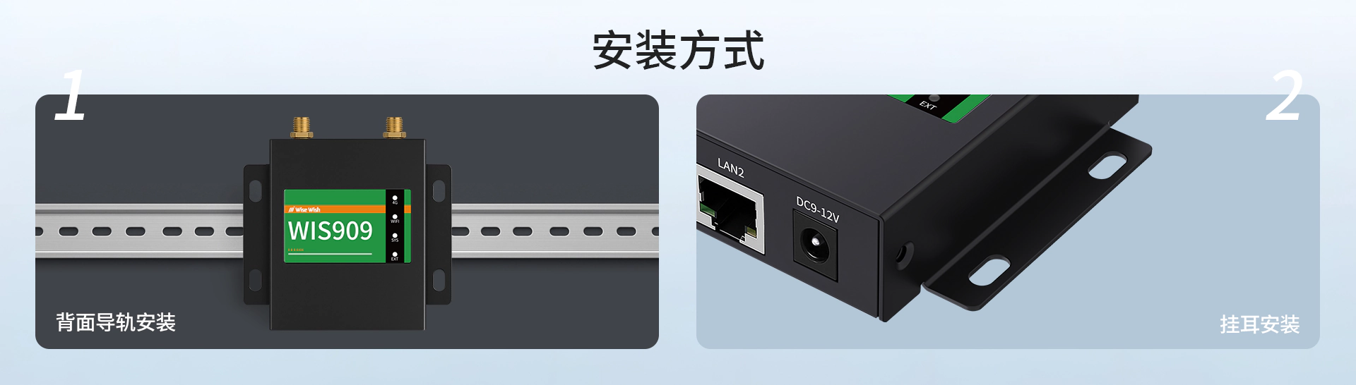 轻量级4G工业网关-安装方式