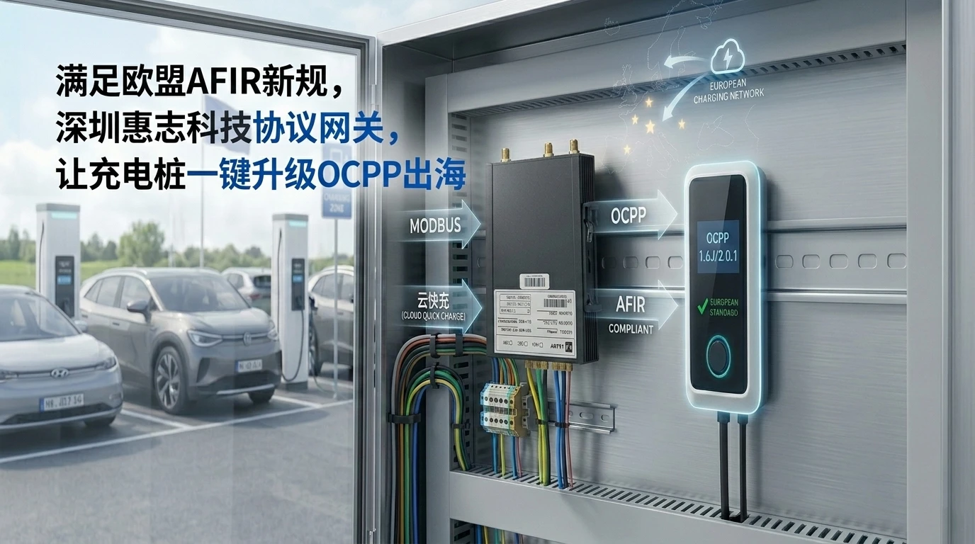 Modbus Ocpp 满足欧盟AFIR新规:OCPP协议网关,让充电桩顺利升级 - WISEWISH TECHNOLOGY LTD.